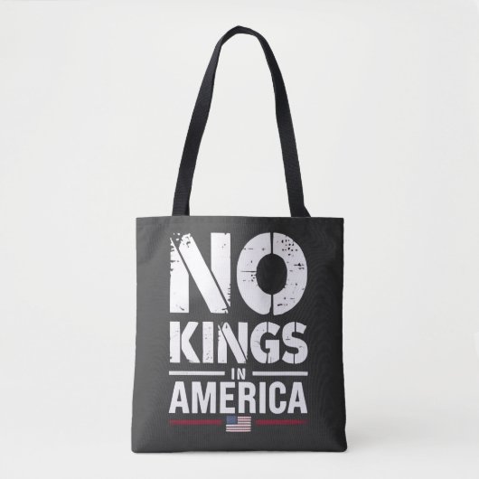 Geen koningen in Amerika Patriottische Amerikaanse Tote Bag (Voorkant)
