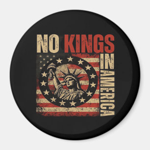 Geen Koningen In Amerika Patriottische Grunge Klas Magneet