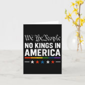 Geen koningen in Amerika Patriottische LHBT Pride  Kaart (Gele Bloem)
