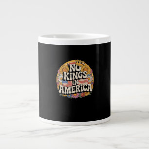 Geen Koningen In Amerika Patriottische Vintage Gra Grote Koffiekop