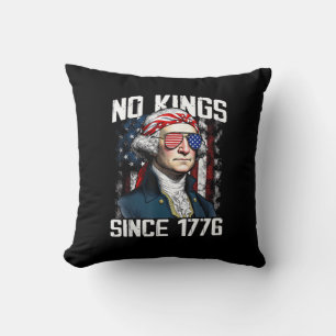 Geen Koningen In Amerika Patriottische Vintage Gra Kussen