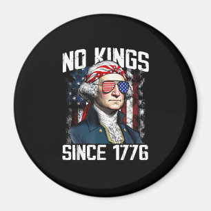 Geen Koningen In Amerika Patriottische Vintage Gra Magneet
