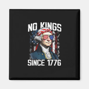 Geen Koningen In Amerika Patriottische Vintage Gra Magneet