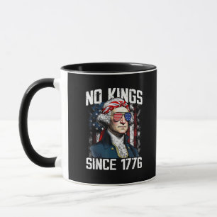 Geen Koningen In Amerika Patriottische Vintage Gra Mok