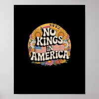 Geen Koningen In Amerika Patriottische Vintage Gra