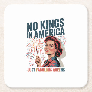 Geen Koningen In Amerika Prachtige Koninginnen Pri Kartonnen Onderzetters