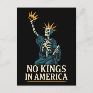 Geen Koningen in Amerika Protest Feestdagenkaart