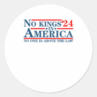 Geen Koningen In Amerika Retro Klassieker Ronde Sticker