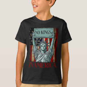 Geen koningen in Amerika, retro van vrijheid T-shirt