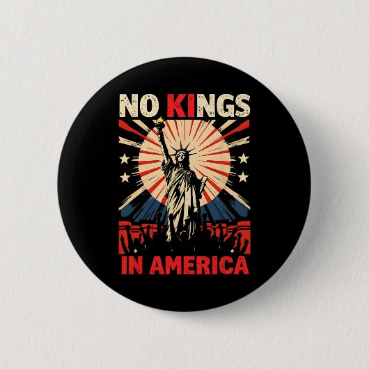Geen koningen in Amerika Ronde Button 5,7 Cm (Voorkant)