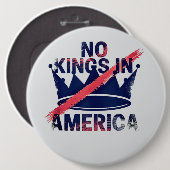 Geen koningen in Amerika Ronde Button 6,0 Cm (Voorkant /achterkant)