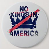 Geen koningen in Amerika Ronde Button 6,0 Cm (Voorkant)