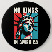 Geen Koningen in Amerika Ronde Button 6,0 Cm (Voorkant)
