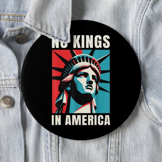 Geen Koningen in Amerika Ronde Button 6,0 Cm (In situ)