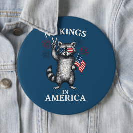 Geen Koningen in Amerika Ronde Button 6,0 Cm