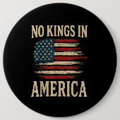 Geen koningen in Amerika Ronde Button 6,0 Cm (Voorkant)