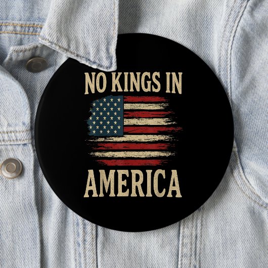 Geen koningen in Amerika Ronde Button 6,0 Cm (In situ)