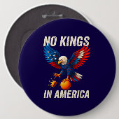 Geen koningen in Amerika Ronde Button 6,0 Cm (Voorkant /achterkant)