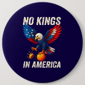 Geen koningen in Amerika Ronde Button 6,0 Cm (Voorkant)