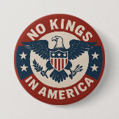 Geen koningen in Amerika Ronde Button 7,6 Cm (Voorkant)