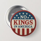 Geen koningen in Amerika Ronde Button 7,6 Cm (Voorkant /achterkant)
