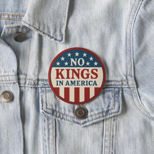 Geen koningen in Amerika Ronde Button 7,6 Cm (In situ)