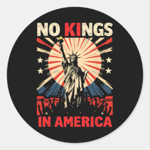 Geen koningen in Amerika Ronde Sticker