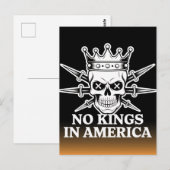 Geen koningen in Amerika, schedel en zwaarden Briefkaart (Voorkant / Achterkant)