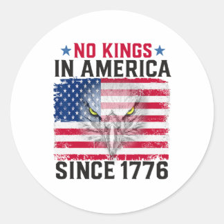 Geen koningen in Amerika sinds 1776 6 Ronde Sticker