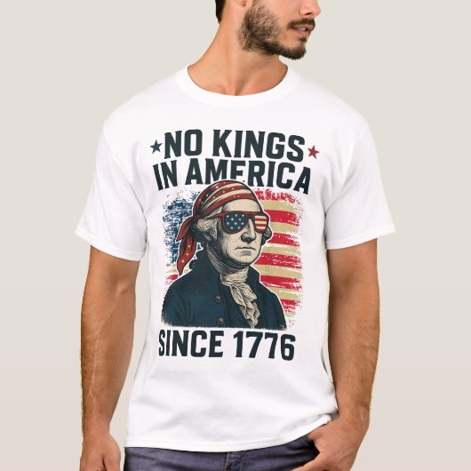 Geen koningen in Amerika sinds 1776 Amerikaanse vl T-shirt (Voorkant)