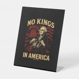 Geen Koningen In Amerika Sinds 1776 Anti-Donald Tr Reclamebord Met Voetstuk