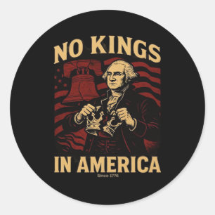 Geen Koningen In Amerika Sinds 1776 Anti-Donald Tr Ronde Sticker