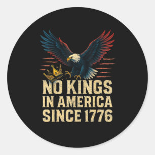 Geen Koningen In Amerika Sinds 1776 Patriotisch Ronde Sticker