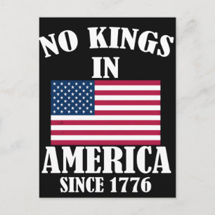 Geen Koningen In Amerika Sinds 1776 Patriotische V Feestdagenkaart