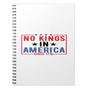 Geen Koningen In Amerika Sinds 1776 Patriottische Notitieboek
