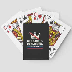 Geen Koningen In Amerika Sinds 1776 Patriottische Pokerkaarten