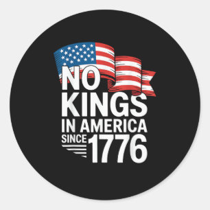 Geen Koningen In Amerika Sinds 1776 Protest Creati Ronde Sticker