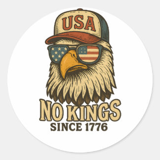 Geen koningen in Amerika sinds 1776 Ronde Sticker
