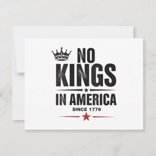 Geen koningen in Amerika sinds 1776 Save The Date