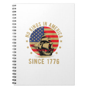 Geen Koningen In Amerika Sinds 1776 US Vlag Patrio Notitieboek