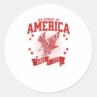 Geen Koningen In Amerika Sinds 1776 USA Adelaar Ronde Sticker