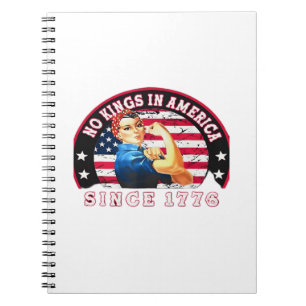 Geen Koningen In Amerika Sinds 1776 USA Vlag Save Notitieboek