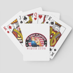 Geen Koningen In Amerika Sinds 1776 USA Vlag Save  Pokerkaarten
