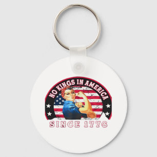Geen Koningen In Amerika Sinds 1776 USA Vlag Save  Sleutelhanger