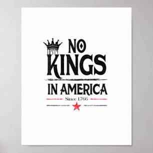 Geen Koningen In Amerika Sinds 1776 Vintage Grafis Poster
