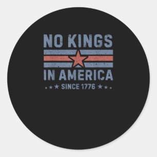 Geen Koningen In Amerika Sinds 1776 Vintage Ronde Sticker