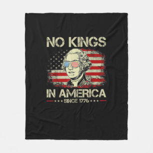 Geen koningen in Amerika sinds 1776 Vintage vlag Fleece Deken