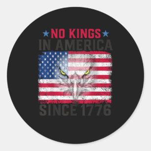 Geen Koningen In Amerika Sinds 1776 Vrijheid Creat Ronde Sticker