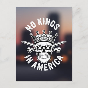 Geen koningen in Amerika Skull and Swords Abstract Briefkaart