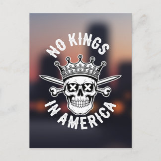 Geen koningen in Amerika Skull and Swords Abstract Briefkaart